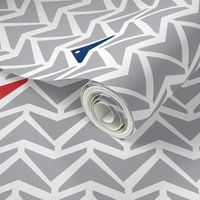 Take Flight - Geometric Gray, Red & Navy