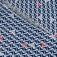 Take Flight - Geometric Navy, Red & Gray