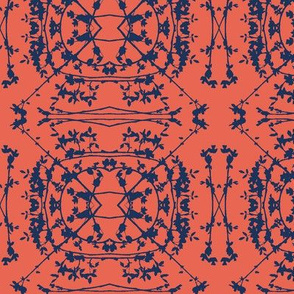 China (Indigo on Orange)