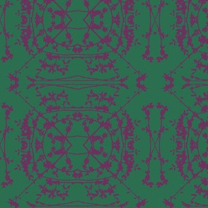 China (Plum on Dark Green)