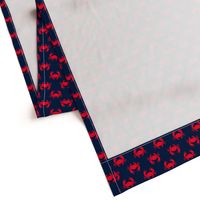 crabs (navy and red)  - nautical