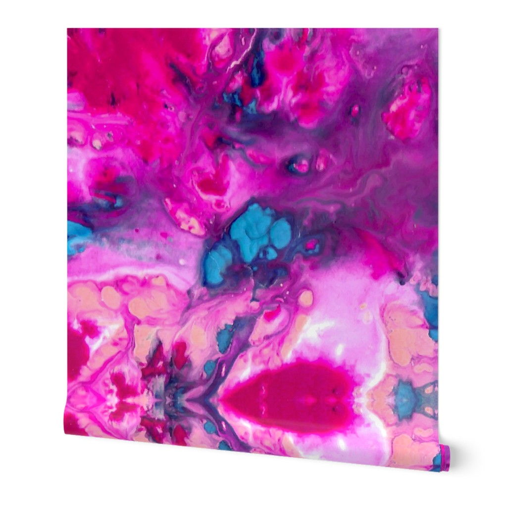 Watercolor Texture Water color Swirl Hot Pink, Magenta, Pink, Light Pink, Teal, Blue