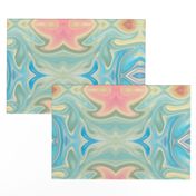 Marble Texture Stone Swirl Light Pink, Grey, Teal, Orange, Yellow