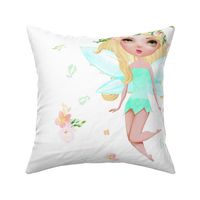 56"x108" 1-  Blanket & 2 - 18" Pillows / Floral Fairy