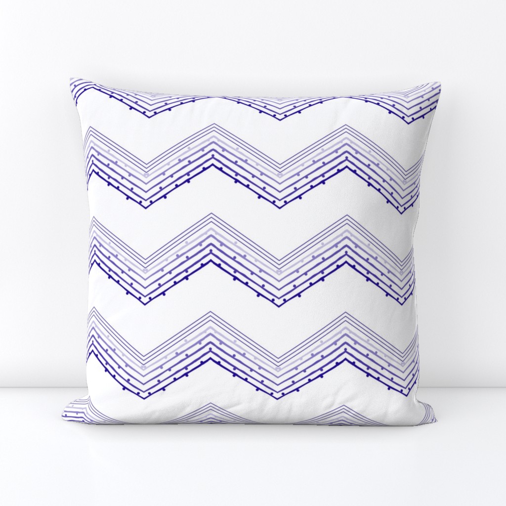 Crisp Cottage Chevron -Cobolt Blue