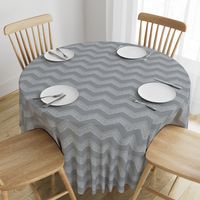 Crisp cottage chevron -grey linen