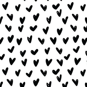 LARGE Black and White Hearts Anaheim