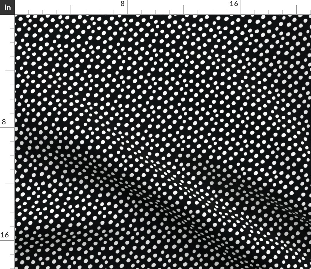 SMALL Black White Polka Dots Anaheim