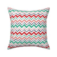 Wild and Free colorful chevron with texture in pink, teal, navy and pink