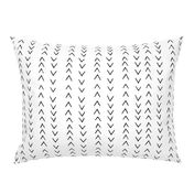 mudcloth inspired zig zag - black and white fabric