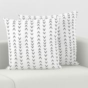 mudcloth inspired zig zag - black and white fabric