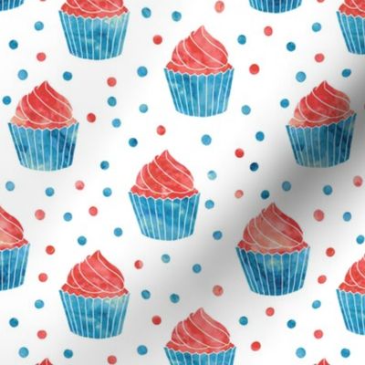 red white and blue cupcakes 