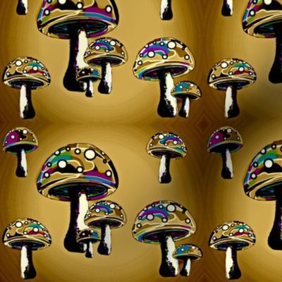 Tan psychedelic mushrooms