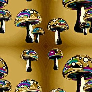 Tan psychedelic mushrooms