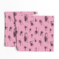 Helicopters on Pink // Large