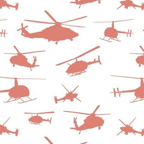 Pink Helicopters Silhouettes // Small
