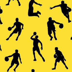 Basketball Players on Lemon Yellow // Large