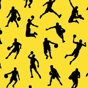 Basketball Players on Lemon Yellow // Small