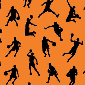 Basketball Players on Orange // Small