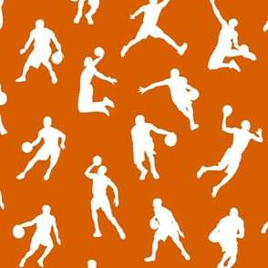 Basketball Players on Dark Orange // Small