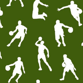 Basketball Players on Green // Large