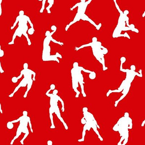 Basketball Players on Red // Small