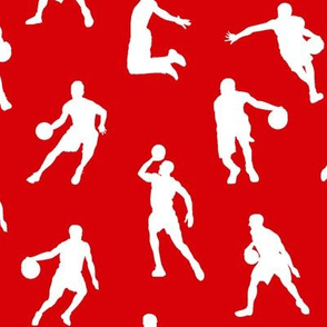 Basketball Players on Red // Large