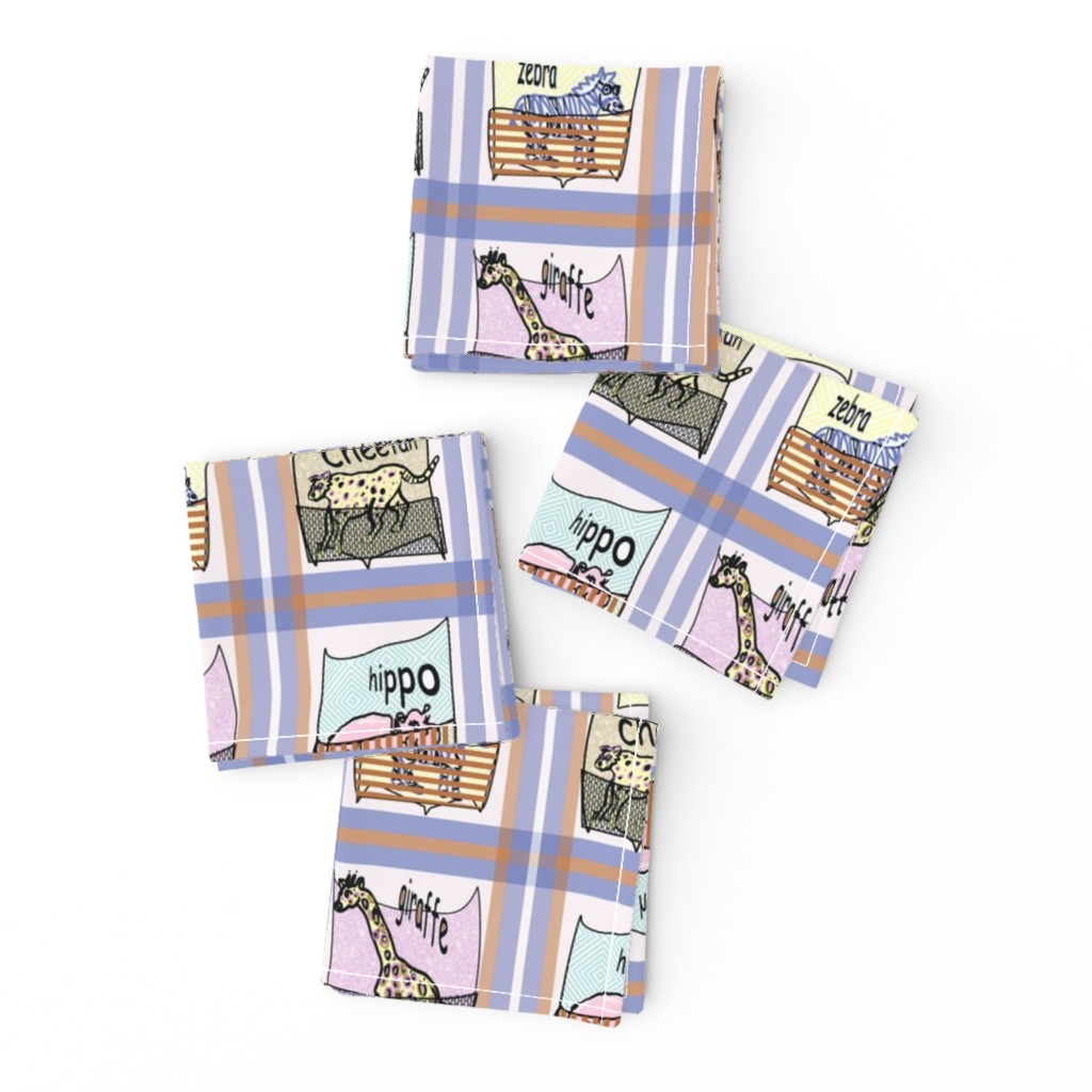 Zoo Park Plaid brown,blue pink