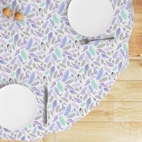 Feathers in Purple Lavender Grey Mint - Coordinate for Omaha Dream Catcher Collection Baby Girls Nursery GingerLous