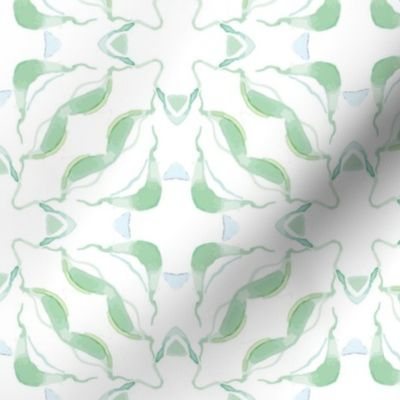 Green Moroccan  tile small.  Use the design for backsplash, bathroom wallpaper and gender neutral crib bedding