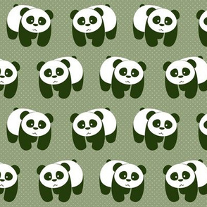 pandas on green