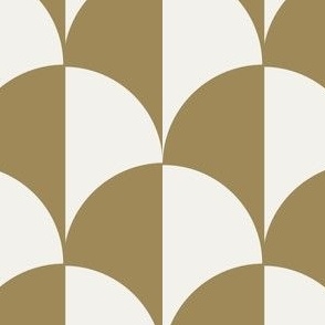 Round Checkers Gold on White