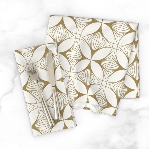 Floral Cross Gold on White