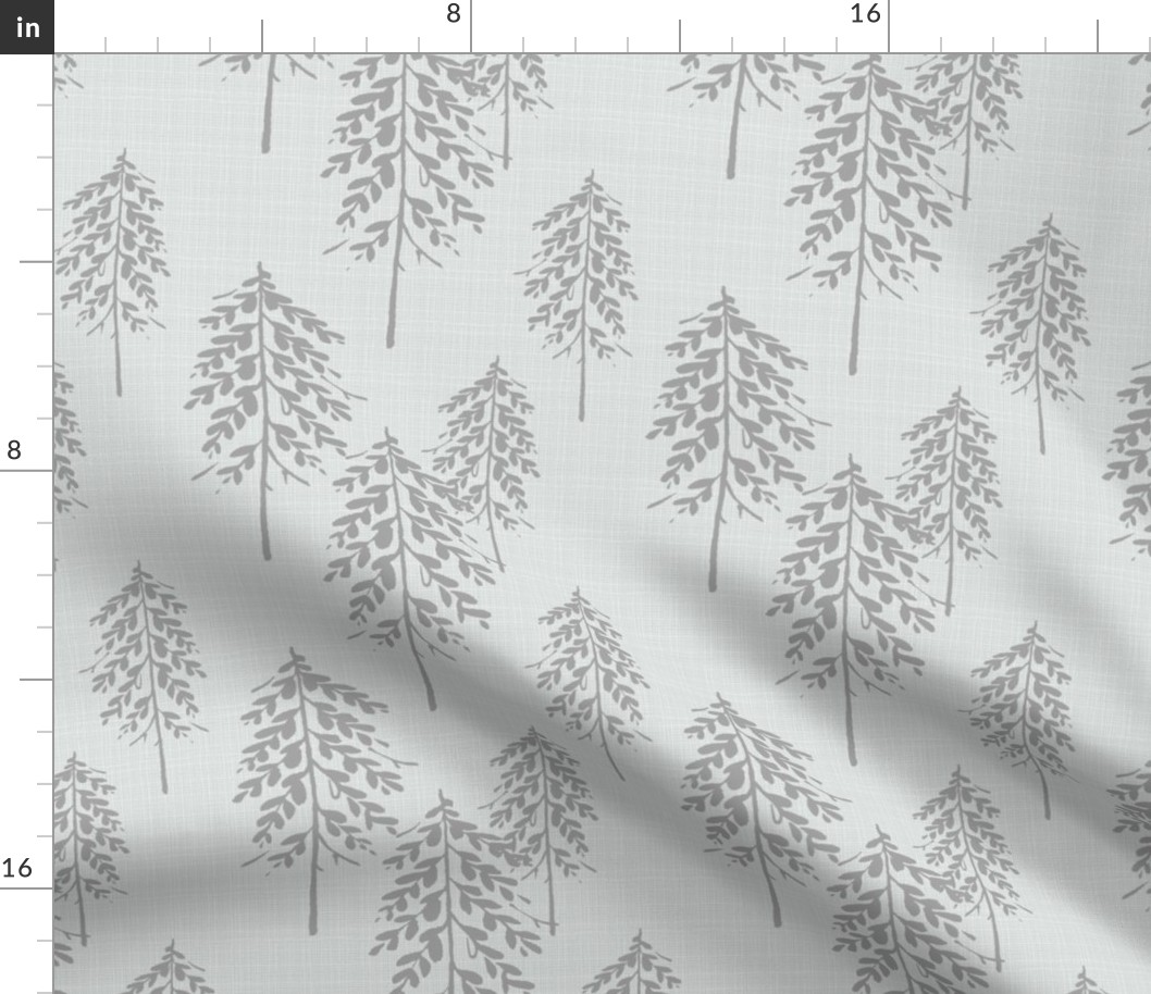 Trees - Grey Linen