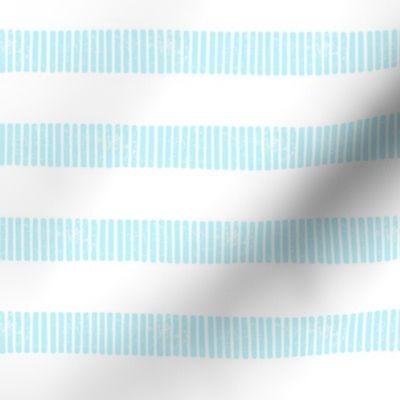 Striped Line Block Print in Baby Blue