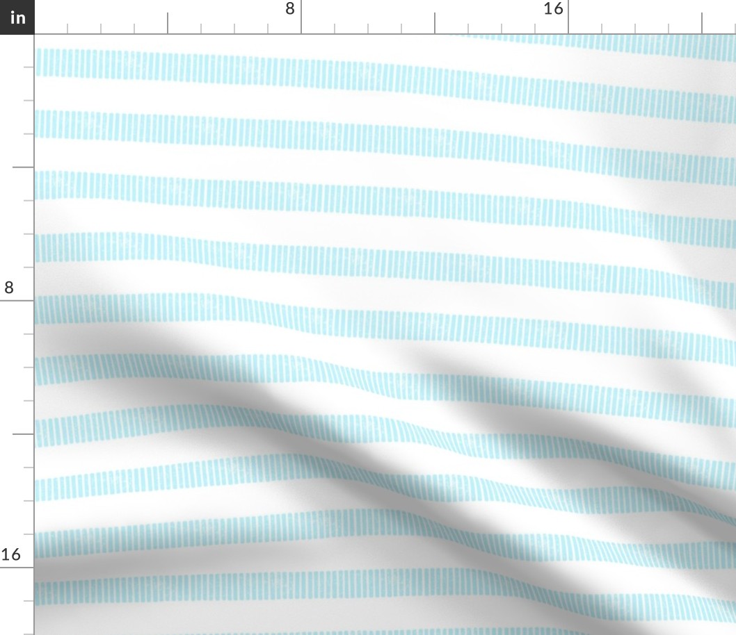 Striped Line Block Print in Baby Blue