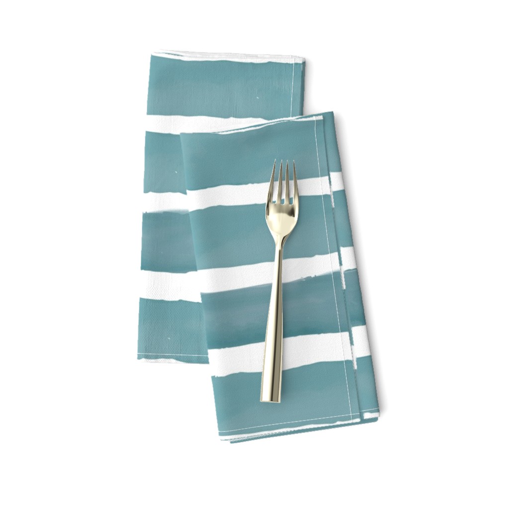 Teal Watercolor Stripes