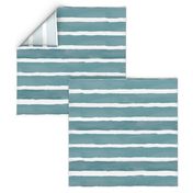 Teal Watercolor Stripes