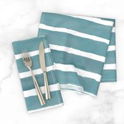 Teal Watercolor Stripes