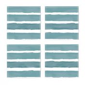 Teal Watercolor Stripes