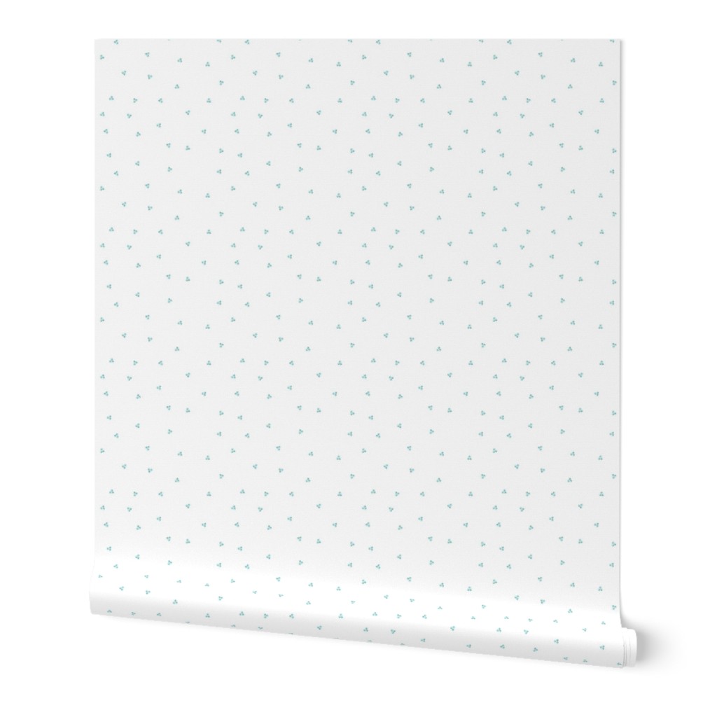 French Country Floral-Mint Polka Dots