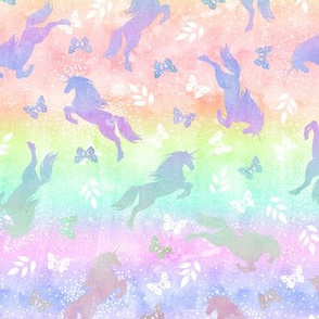 Unicorn toss rainbow ombre