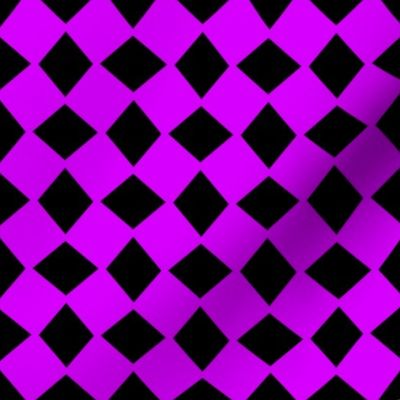 Wonky Neon Purple Harlequin