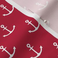 White anchors on Red 