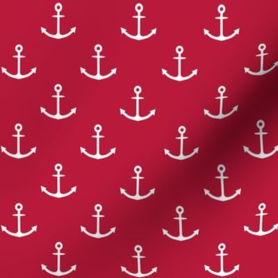 White anchors on Red 