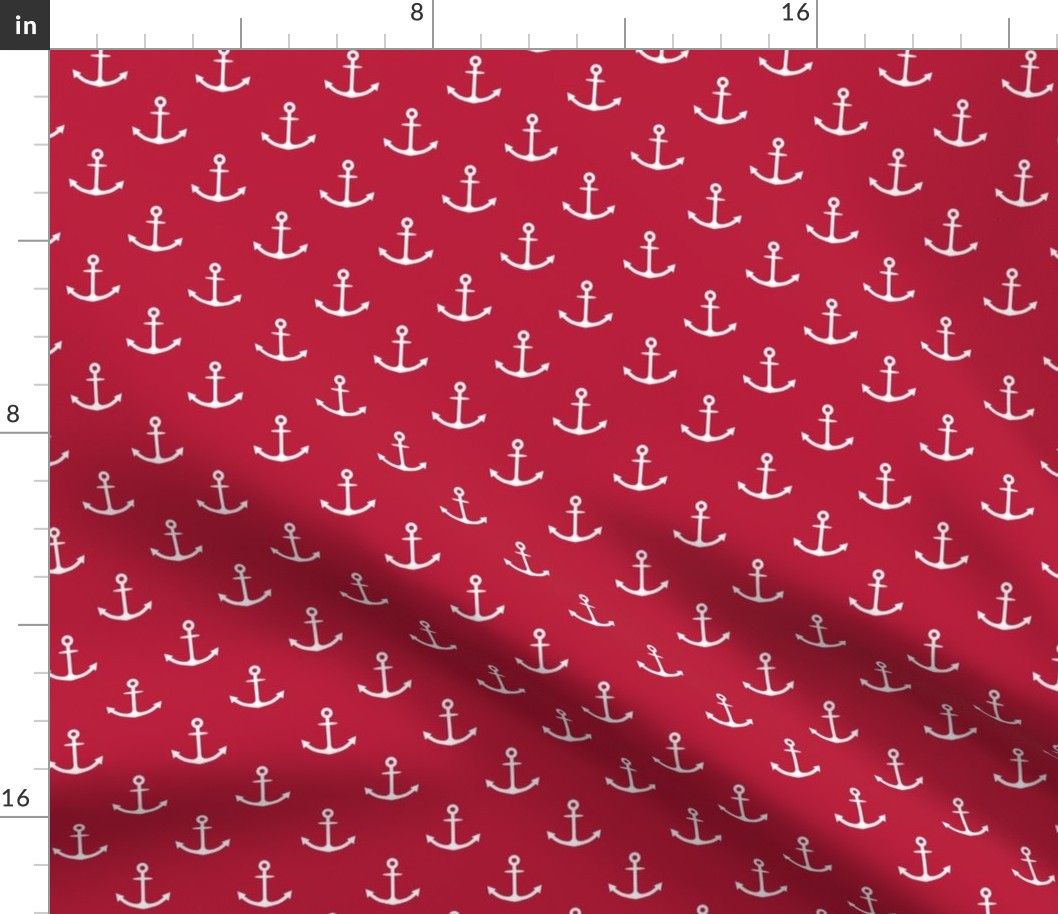 White anchors on Red 