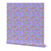 Butterfly Garden Whimsy Periwinkle Purple Small