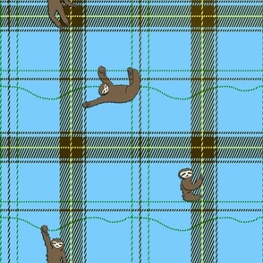 lazy flannel sloth plaid 