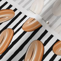 glazed donuts (black stripes)