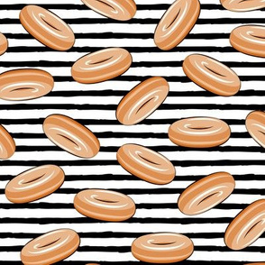 glazed donuts (black stripes)